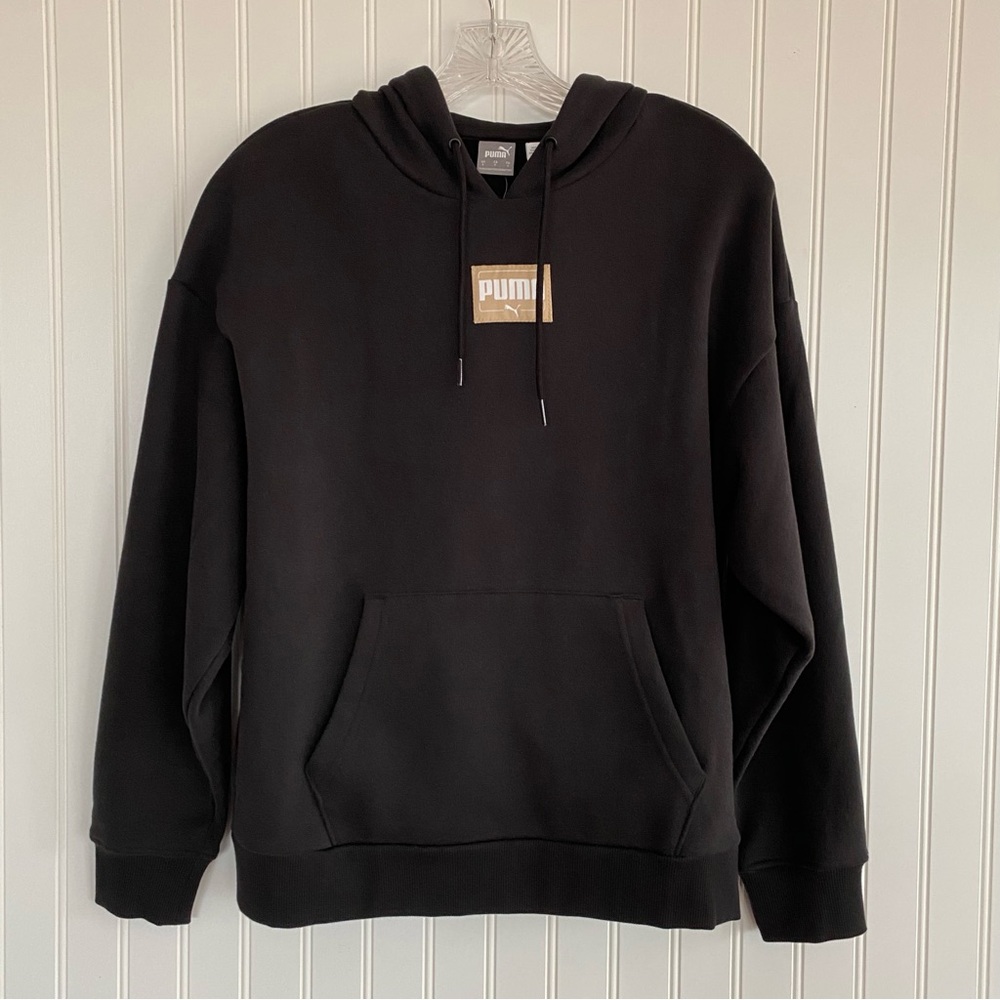 Puma Men’s Black Pullover Hoodie Sweatshirt SIZE SMALL - Picture 1 of 8